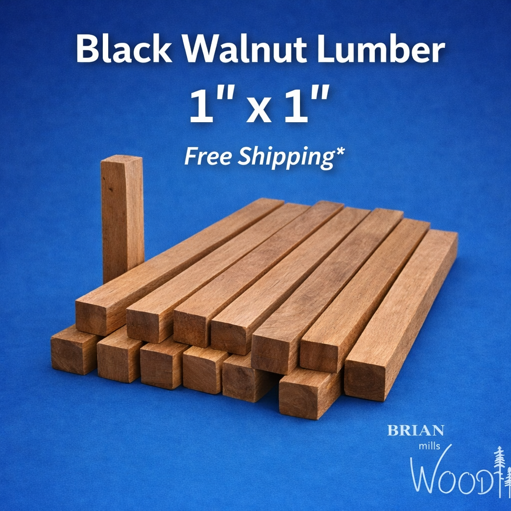 Black Walnut Project Wood, 1x1, Set of 4 *FREE SHIPPING*