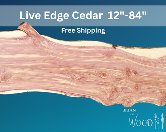 Live Edge Cedar 12”-84” length boards and various widths 💥Free Shipping💥-Unique and Beautiful Wood for Your DIY Projects